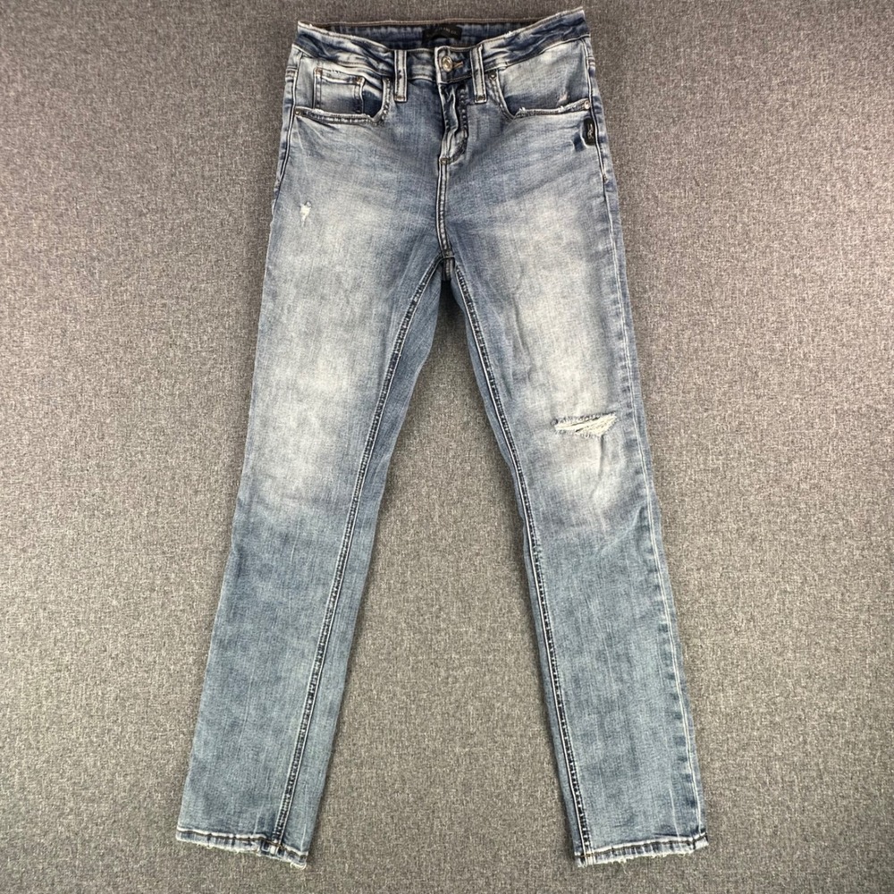 Silver Jeans Co Jeans Womens 26 Slim Light Blue Distressed Frayed Hem Distressed